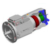 Асинхронные электродвигатели с электромагнитным тормозом, датчиком скорости/положения и независимой вентиляцией